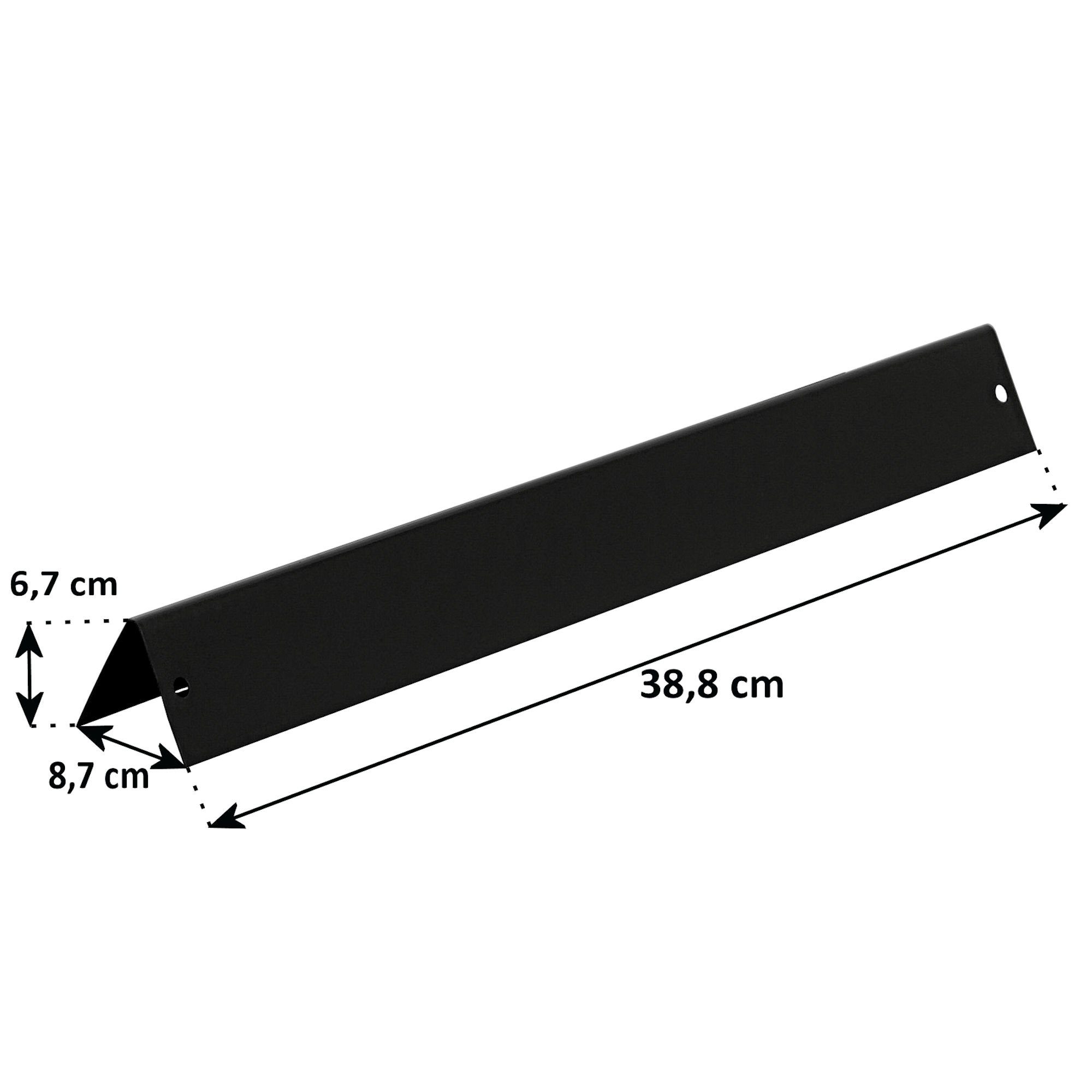 BBQ-Toro Gasgrill porzellanemaillierte Flammenverteiler Set (3 Stück), 38,8 x 8,7cm