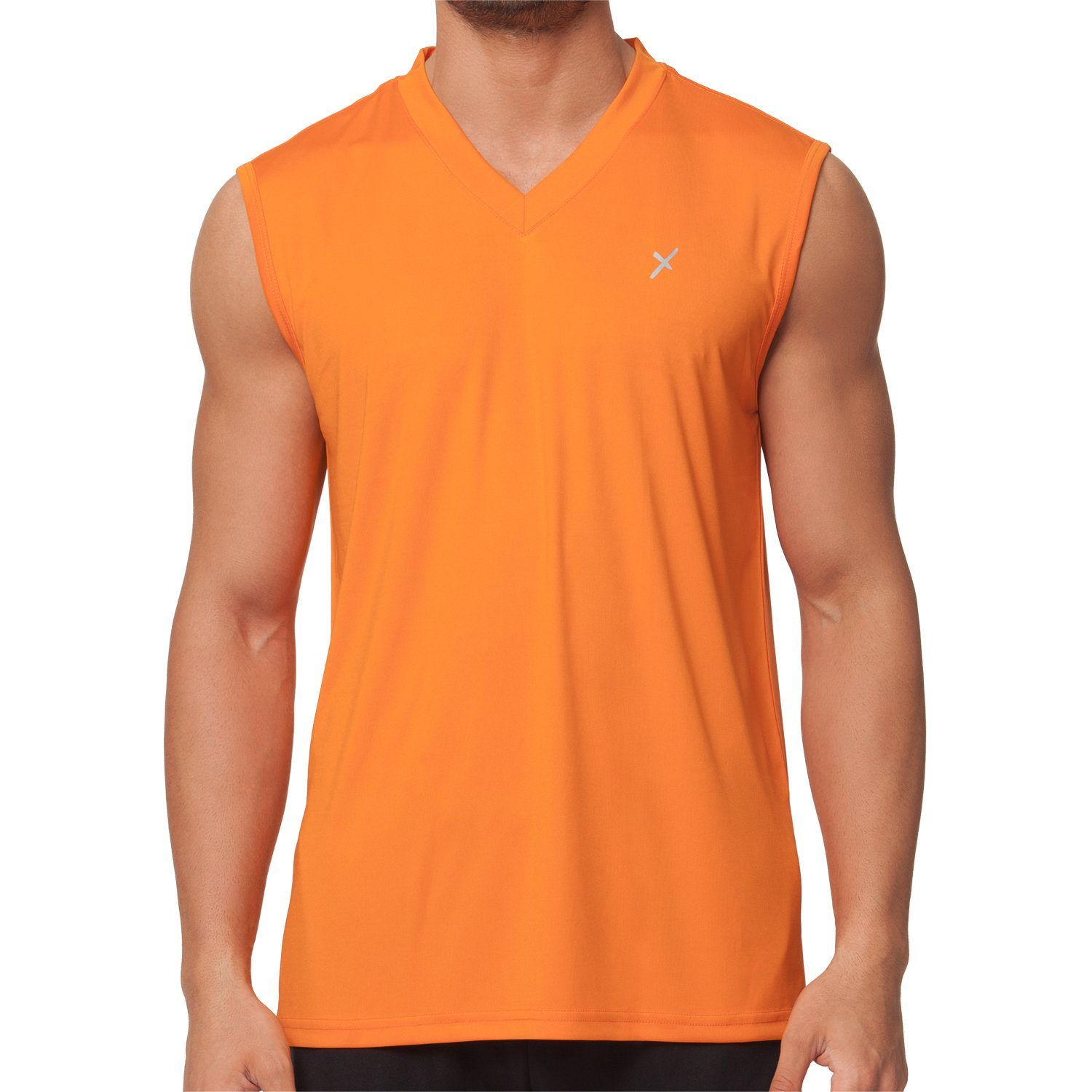 CFLEX Trainingsshirt Collection Sport Herren Orange Muscle-Shirt Shirt Fitness Sportswear