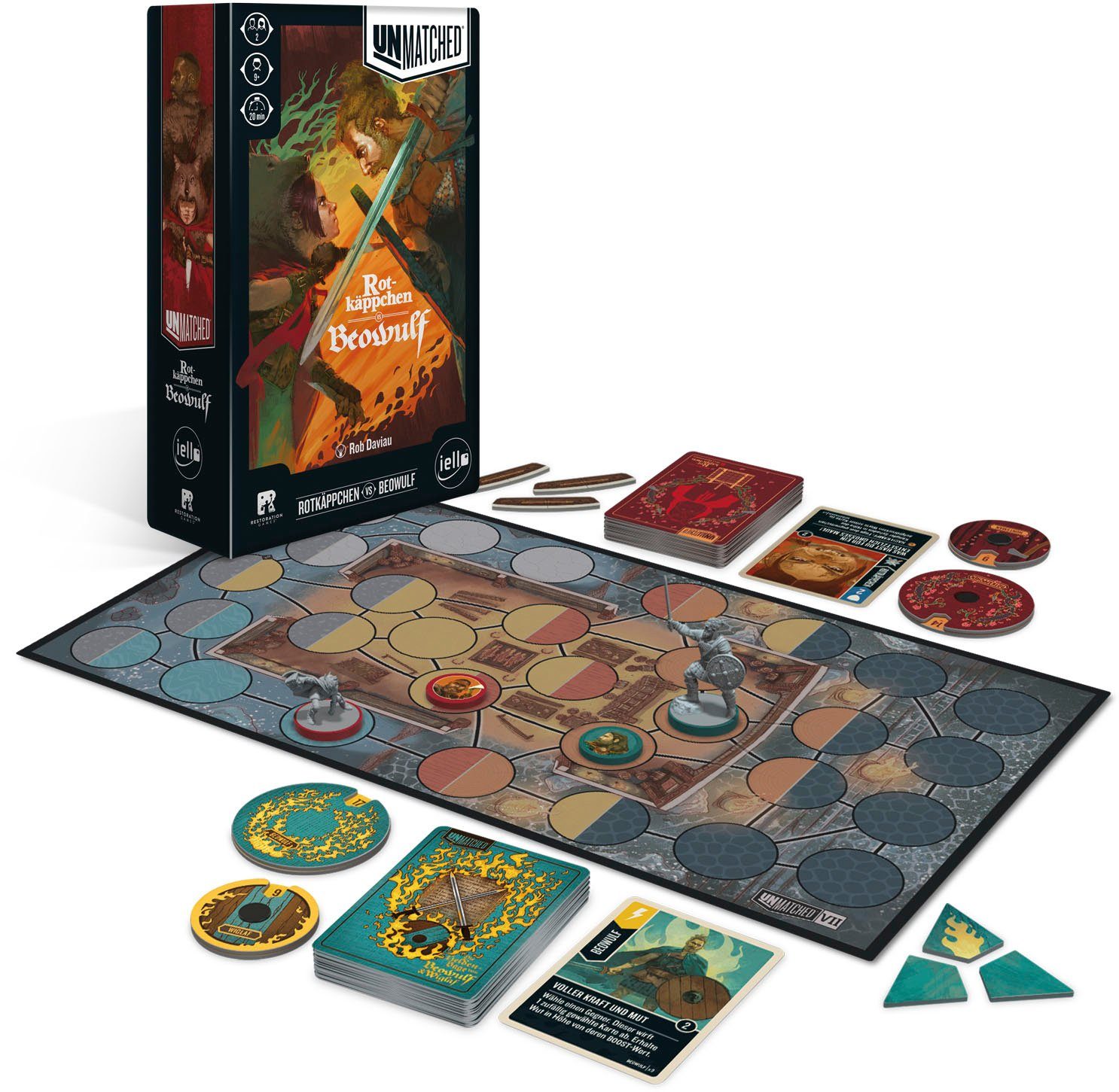 iello Spiel Unmatched - Rotkäppchen vs. Beowulf, Strategiespiel