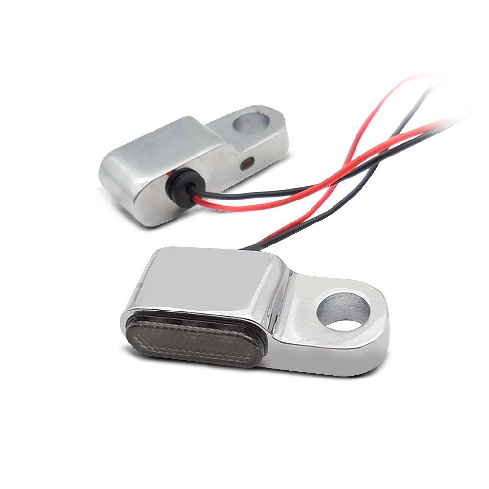 Lumitecs LED Scheinwerfer LED Lenker-Blinker für Chopper / Custombike Blinker XS chrom CB18191