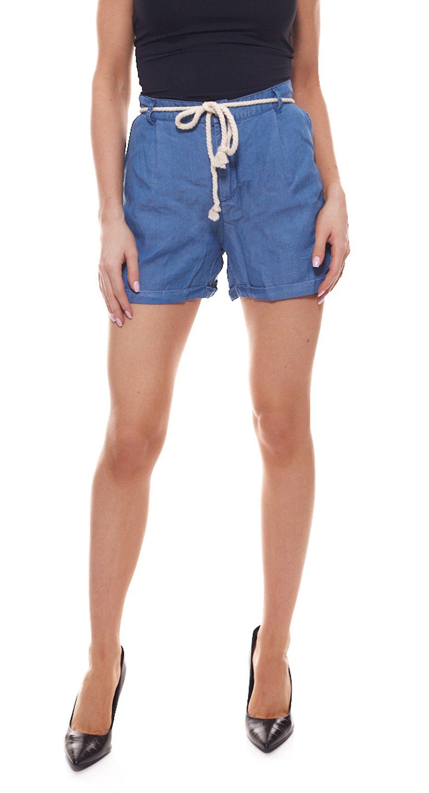 TOM TAILOR Shorts »TOM TAILOR POLO TEAM kurze Hose schmale Damen Shorts in  Denim-Optik Sommer-Hose Blau« online kaufen | OTTO