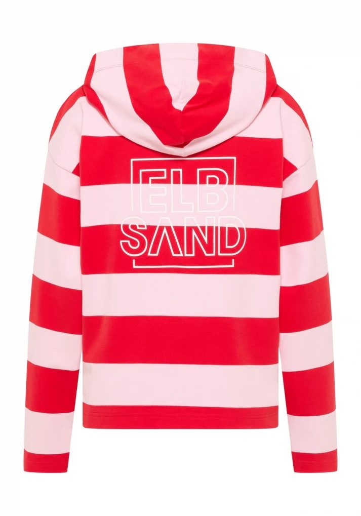 Elbsand Strickjacke Kapuzensweatshirt Eydis ELBSAND Barberry_Soft Rose_stri günstig online kaufen