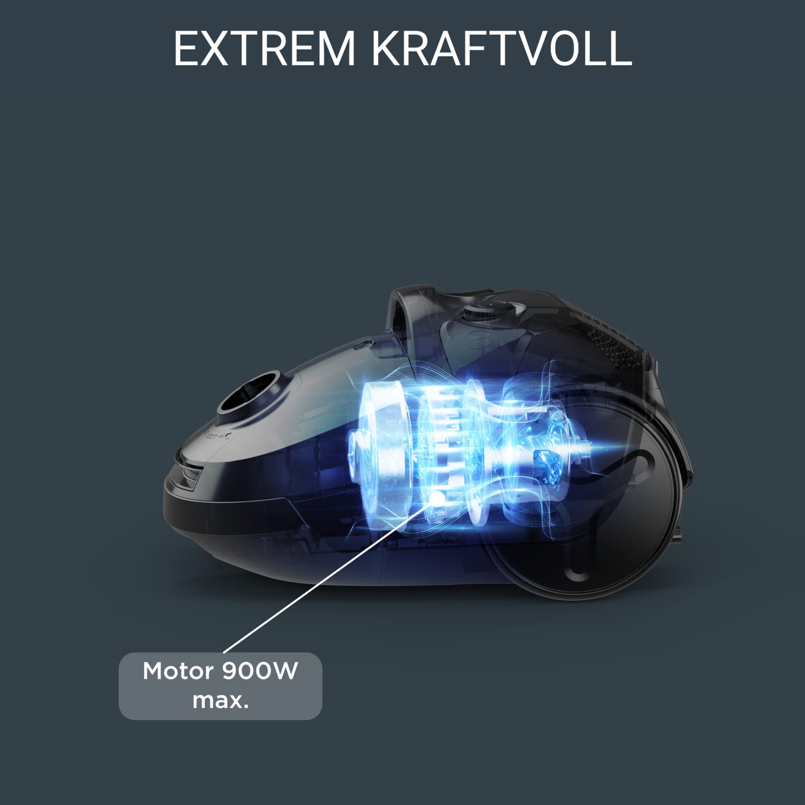 Rowenta Bodenstaubsauger Compact Power Parkett, mit Beutel, starke Saugkraft, kompaktes Design, 900 W, mit Beutel, 99,98% Filtrierung, Hygiene+ Beutelwechselsystem, RO3957