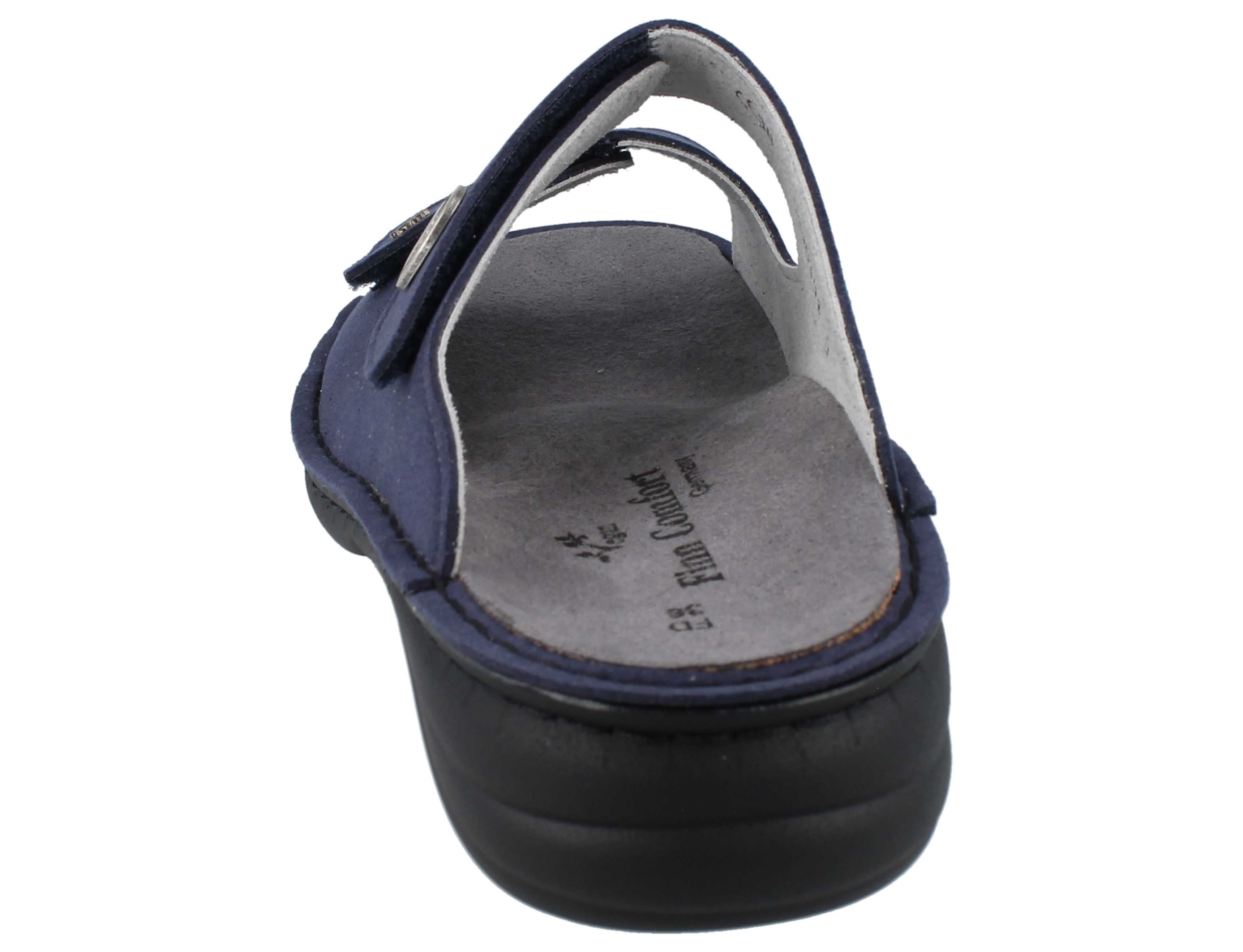 Finn Comfort FINN COMFORT Hedda Damen Pantolette dunkelblau vegan - Größe: 41 Pantolette Vegan