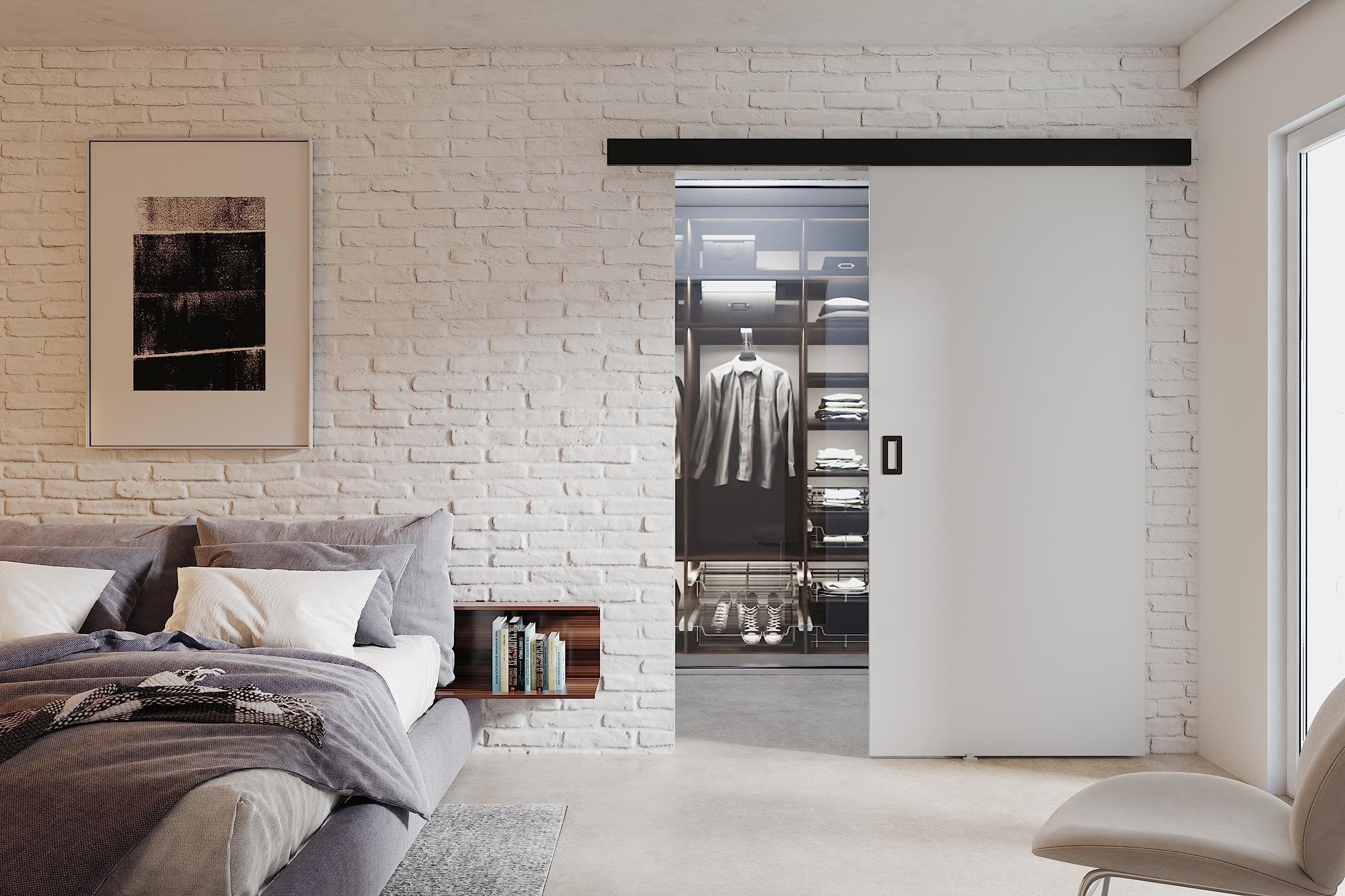 KIER FURNITURE Schiebetür WERDI - Moderne Türen - Wandschiebetür - Universal Links und Rechts