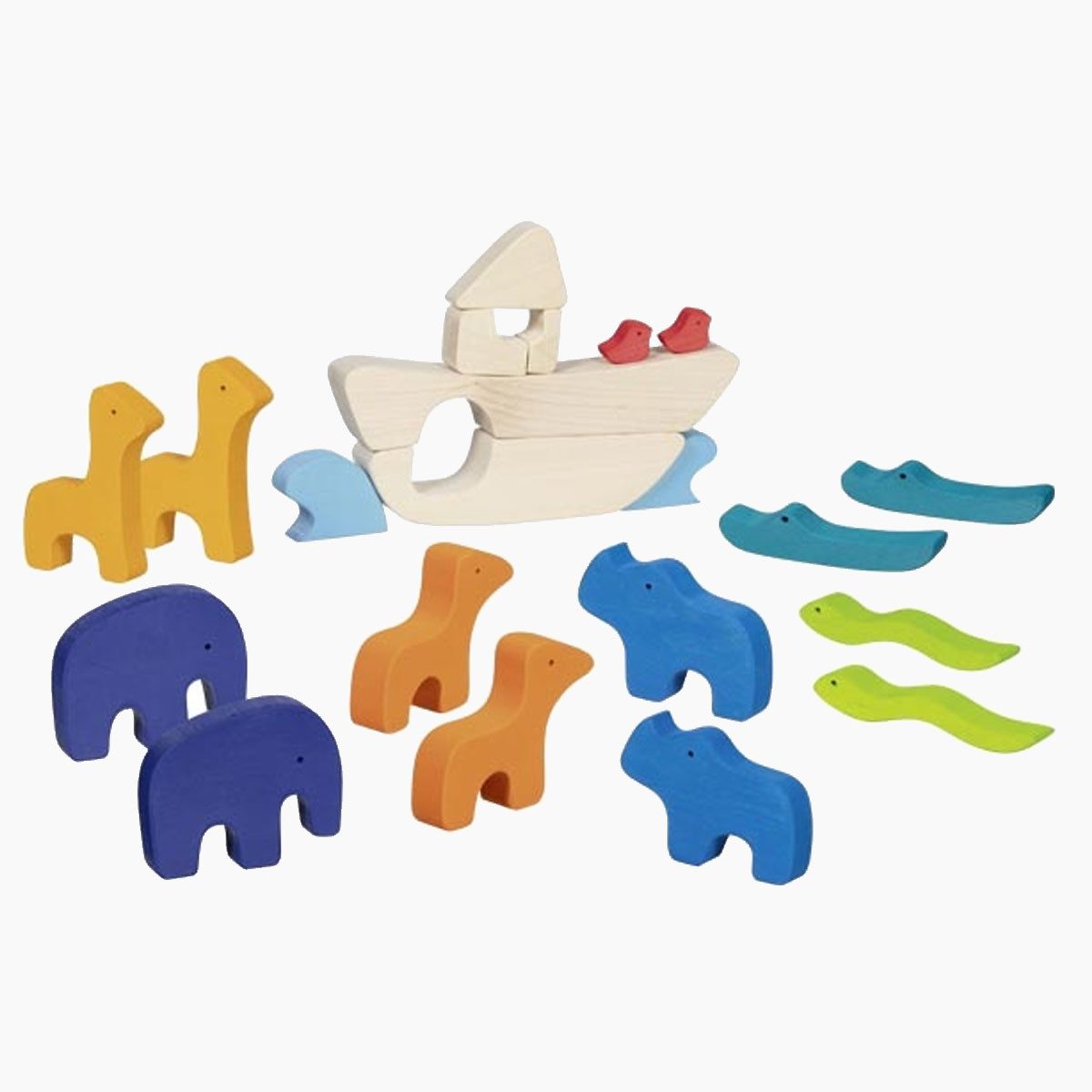 goki Stapelspielzeug Arche Noah, (packung, 17-tlg), Ein Klassiker für Generationen