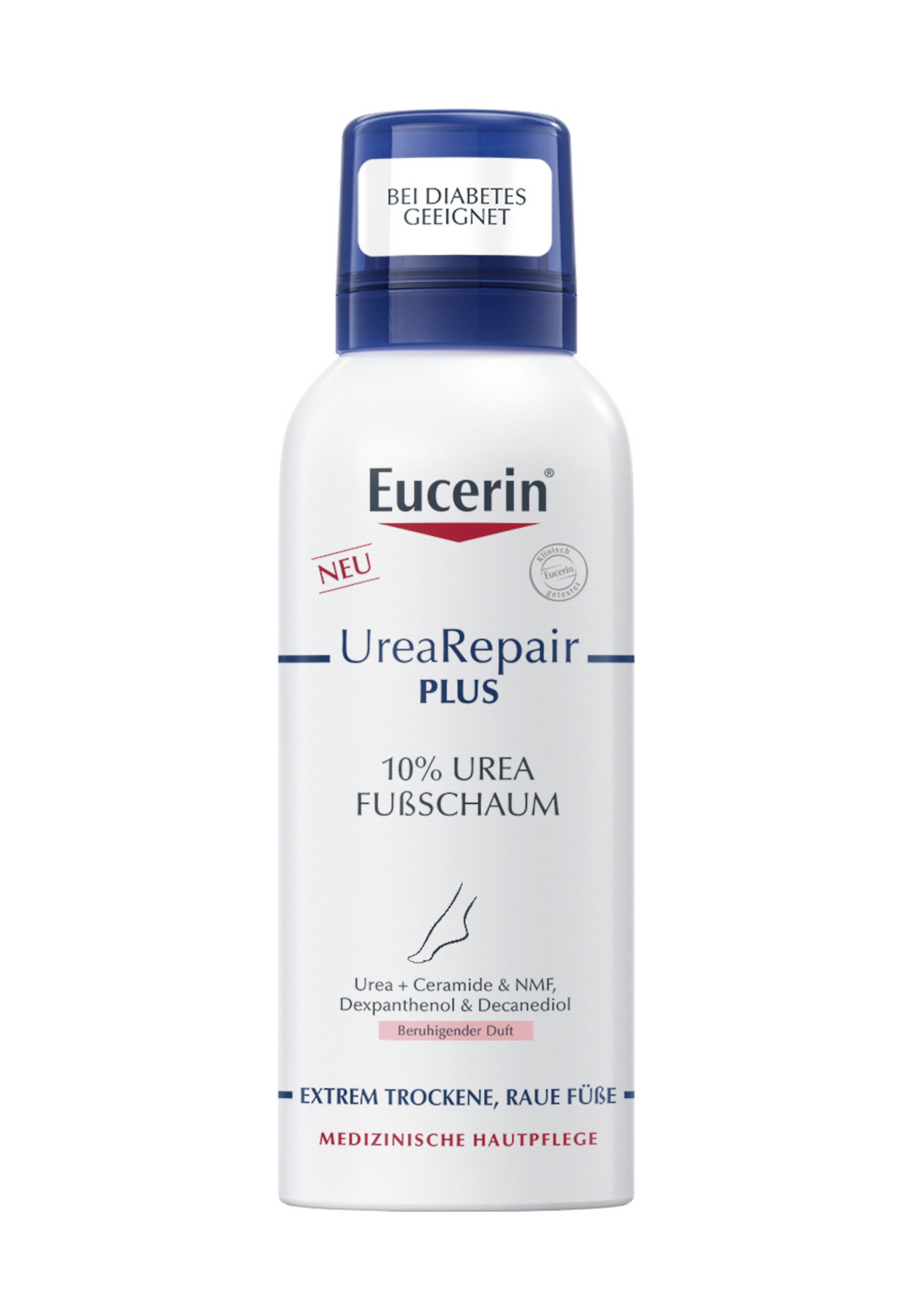 Eucerin Körperpflegemittel UreaRepair PLUS Fußschaum – 48 h Pflege mit Urea
