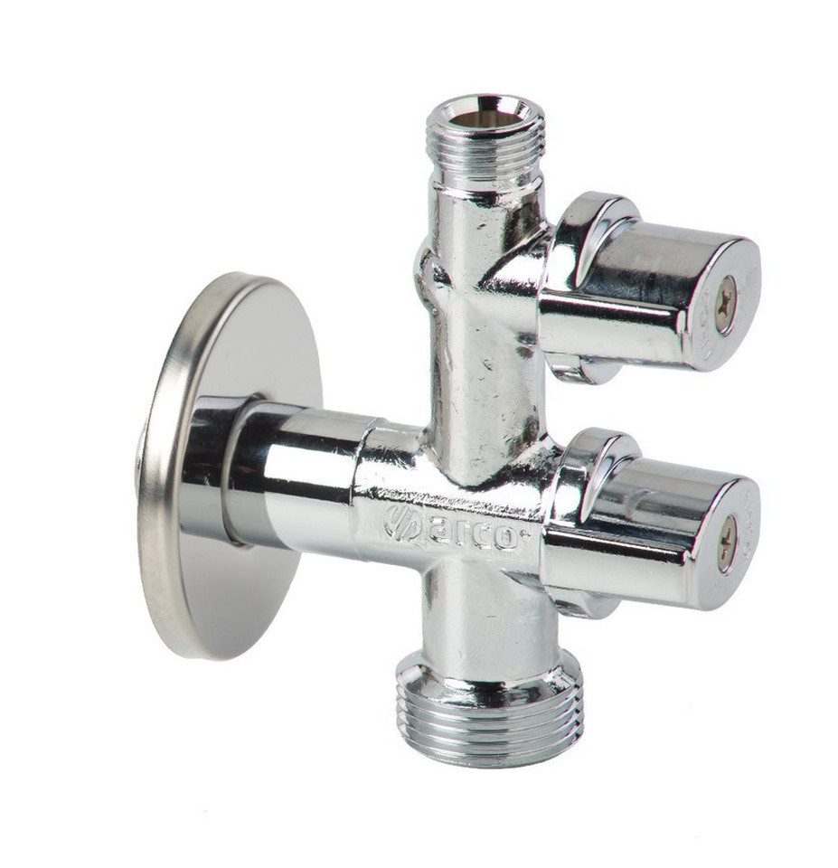 ARCO Waschmaschinenschlauch kombinierte Waschmaschine Ventil mit drehen 1/2"x3/4"x3/8", Anti-Kalk, Arco-COMB5MAC