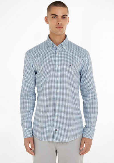 Tommy Hilfiger TAILORED Businesshemd CL-W OX BUSINESS CHECK RF SHIRT mit Tommy Hilfiger Logostickerei