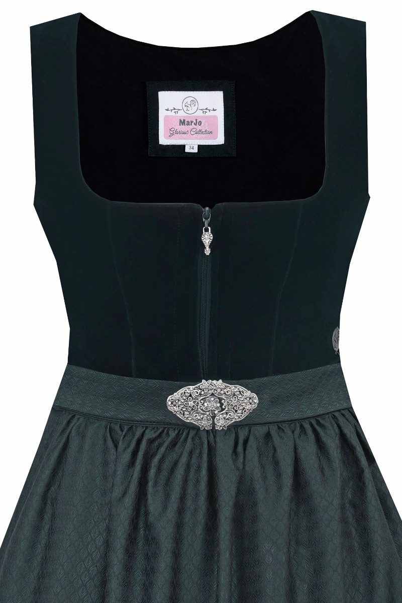 MarJo Dirndl Samt Dirndl 2tlg. - GRAFLING - flaschengrün