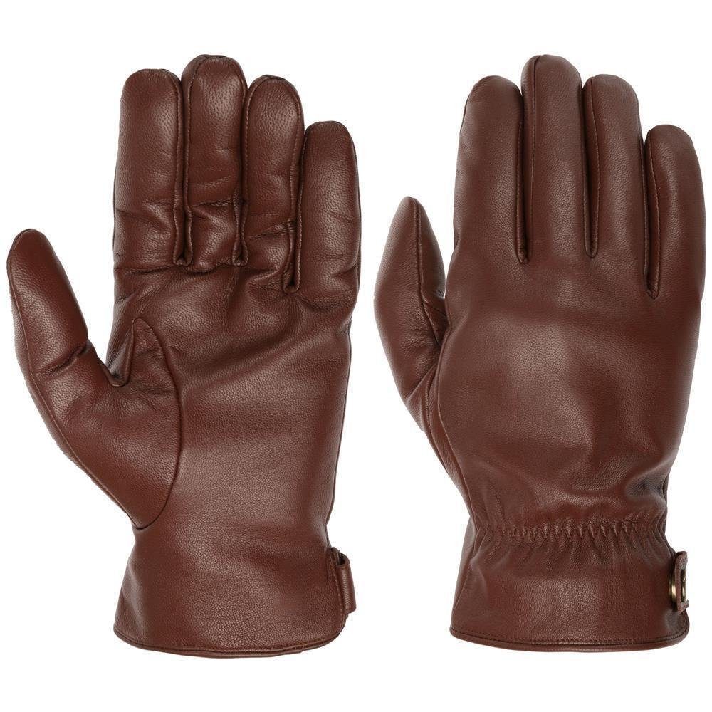 Lederhandschuhe Stetson Conductive Leather Gloves Braun