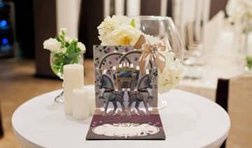 UNIQARD Glückwunschkarte Hochzeit Karte - Popup Karte 3D Karte - Außergewöhnliche Grußkarten zum Hochzeit- Geschenkideen, ideal für Gutscheine & Geldgeschenke - Für Kinder & Erwachsene (Hochzeit Pferde)