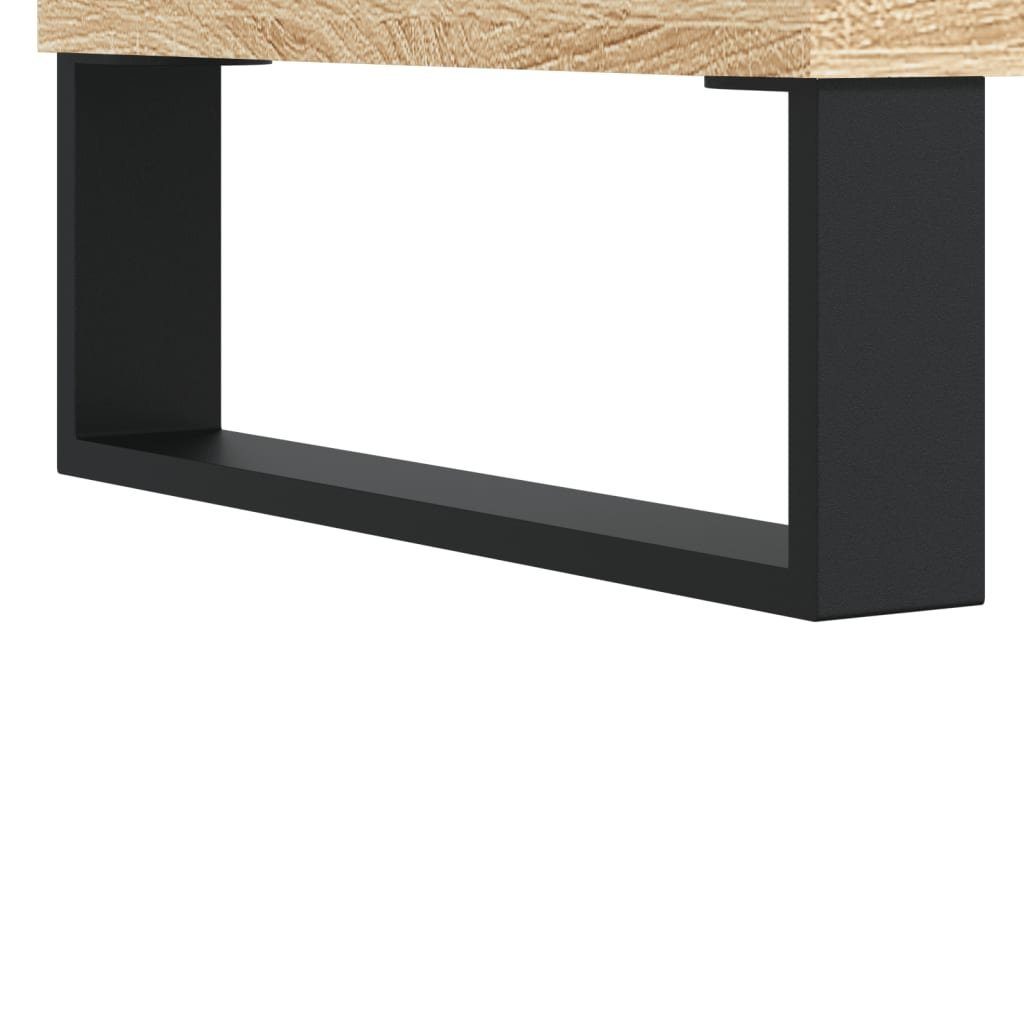 vidaXL Media-Regal Plattenschrank 121x38x48 Holzwerkstoff, cm Eiche Sonoma 1-tlg. Sonoma-Eiche