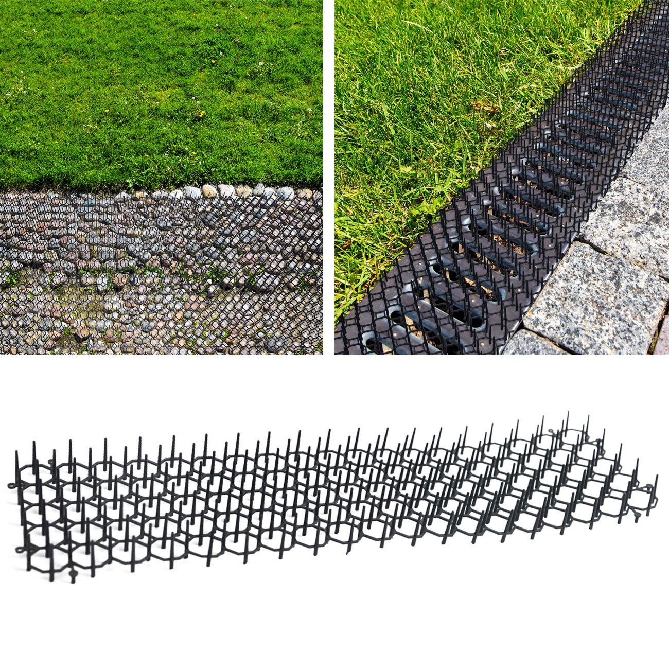 Casativo Tierabwehr-Attrappe Dornen-Gitter mit Spikes zur Tierabwehr, (12-St), gegen Katzen, Hunde, Marder, Schnecken