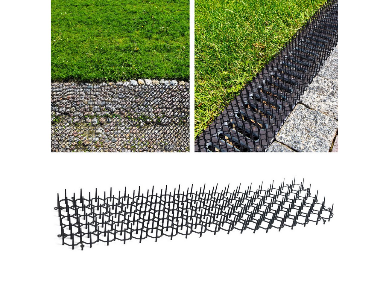 Casativo Tierabwehr-Attrappe Dornen-Gitter mit Spikes zur Tierabwehr, (12-St), gegen Katzen, Hunde, Marder, Schnecken