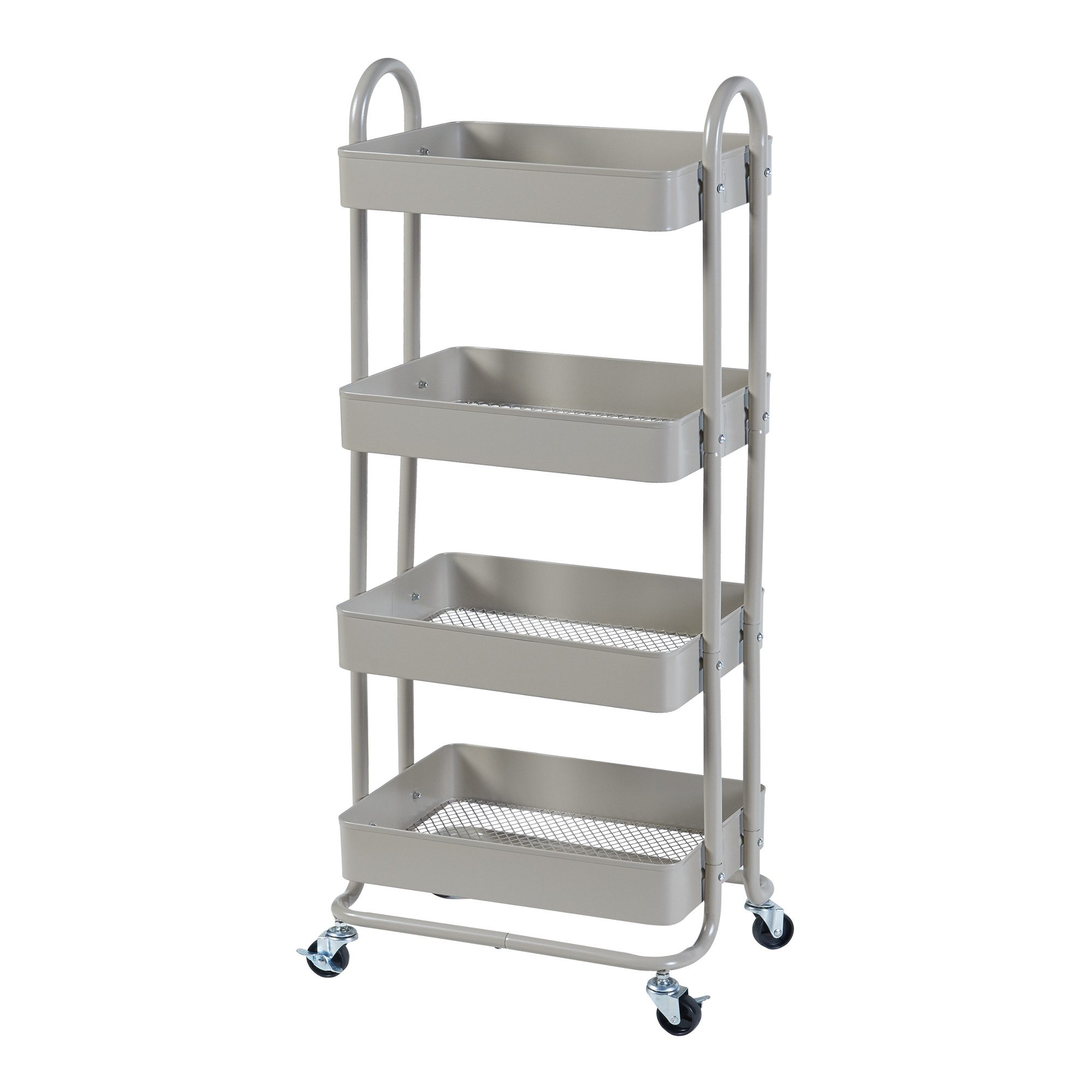 en.casa Küchenwagen, »Pyhäntä« Stahl mit 4 Ebenen Kamelfarben günstig online kaufen