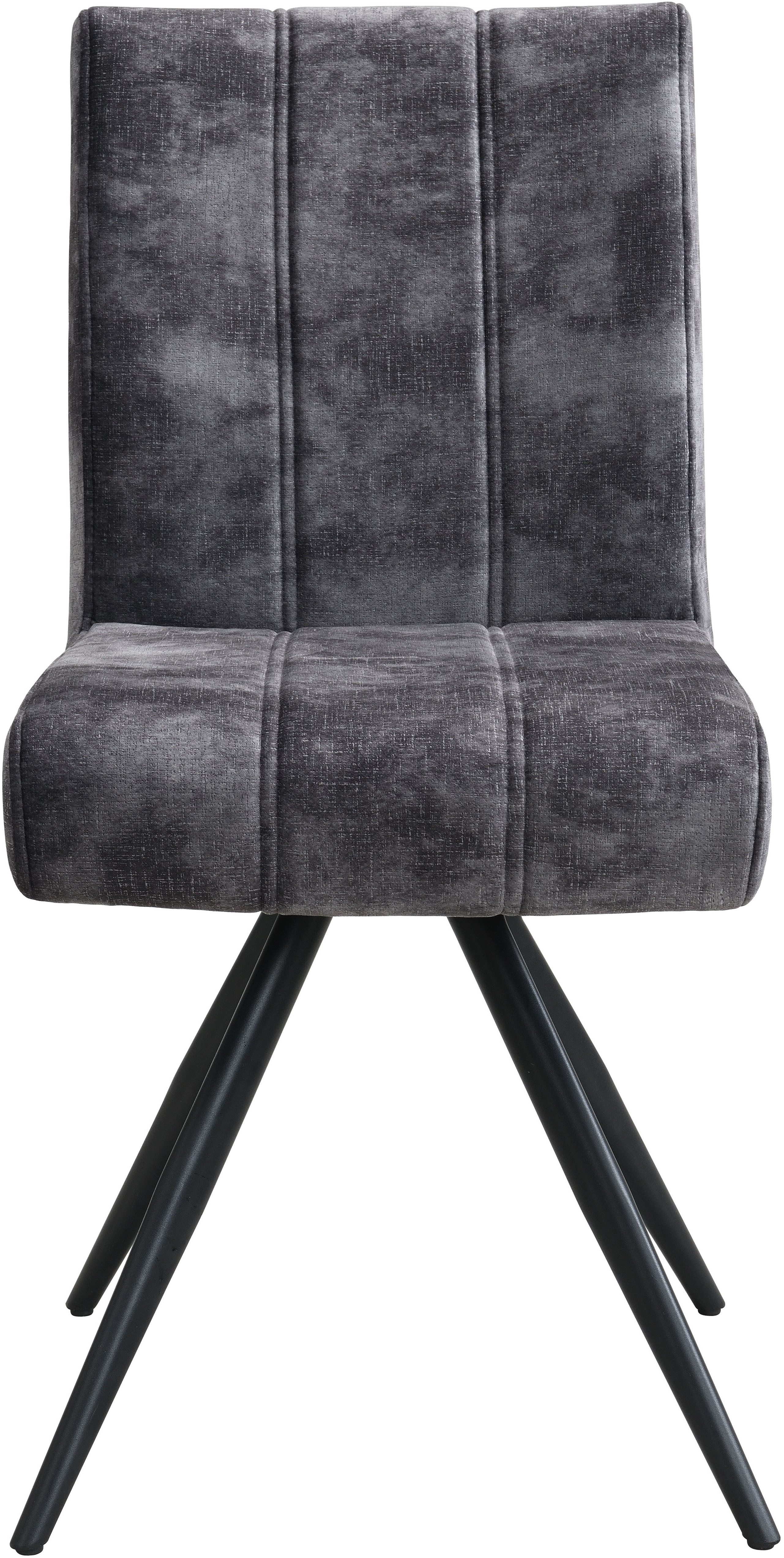 HELA Drehstuhl PORTO (Set, 1 St), 4-Fuß, 360° drehbar, Federkorb, Vintage Velvet Optik, mit Griff