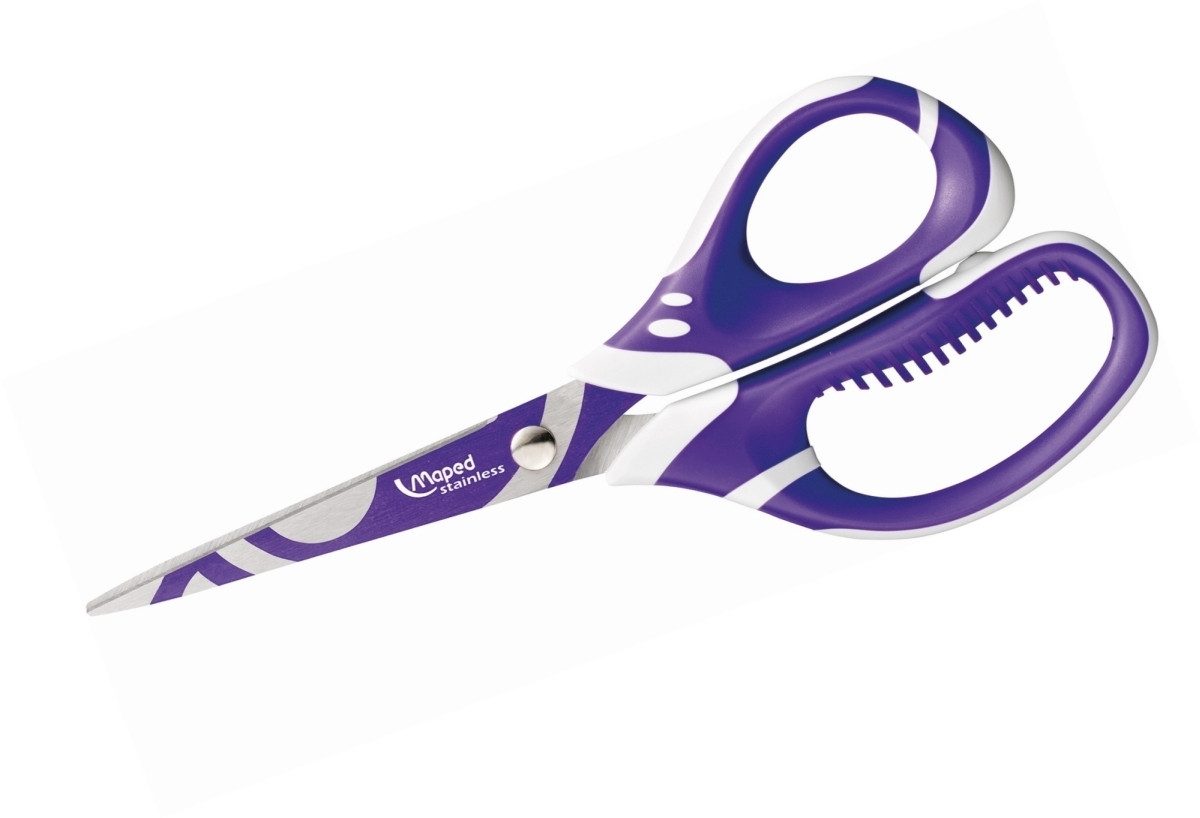 MAPED Papierscheren Schere Zenoa Fit 15 cm Rechts-u.Linkshänder farbig sortiert Blisterkar