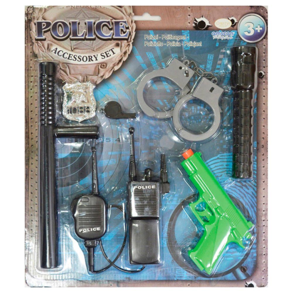 Amscan Blaster Police Zubehör-Set für Kinder - Polizei Rollenspie