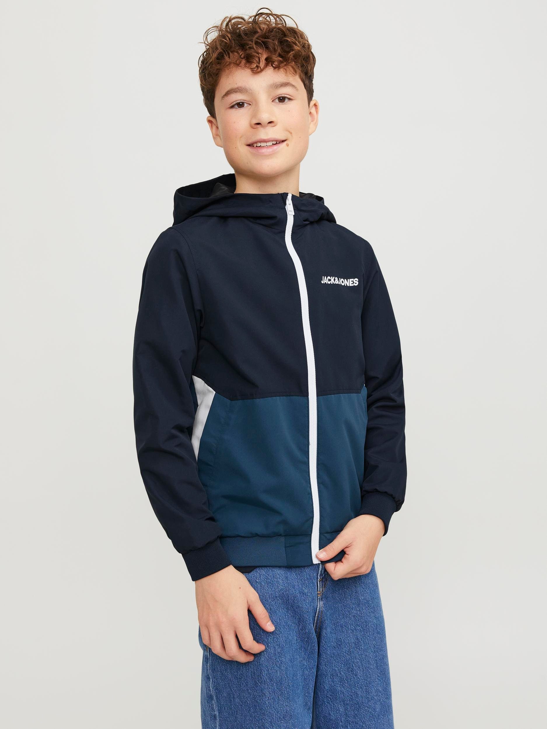 Jack & Jones Junior JJERUSH BLOCKING Outdoorjacke navy HOOD blazer