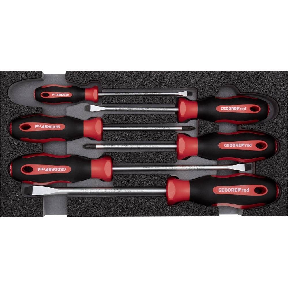 Gedore Red Schraubendreher Schraubendreher-Satz im 1/3 Schaumstoffmodul, 6-teilig 3301712