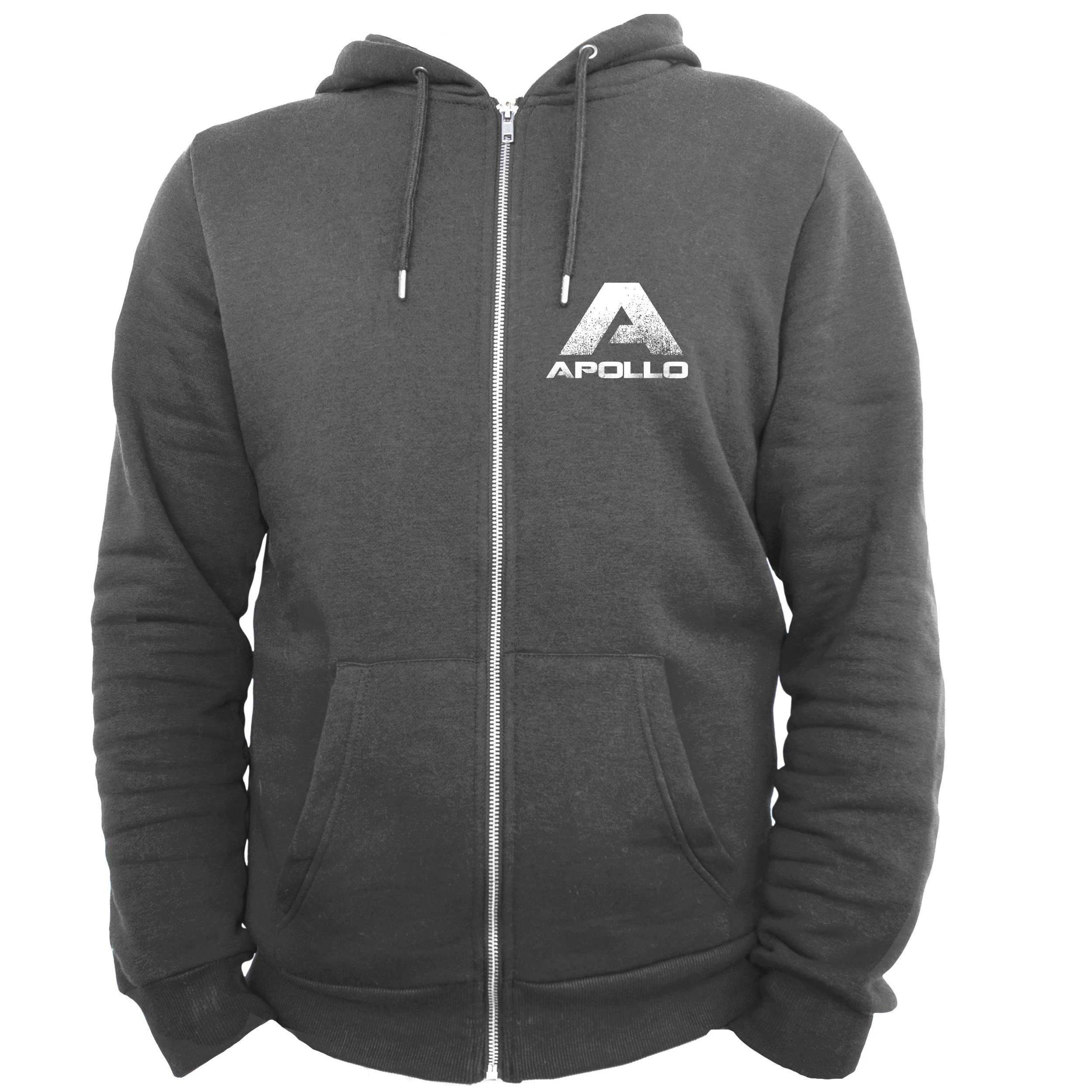 Apollo Kapuzenpullover Bequemer Kapuzenpullover, Organic Zipped Hoodie, sportlich Grau S-XXL bequem und atmungsaktiv