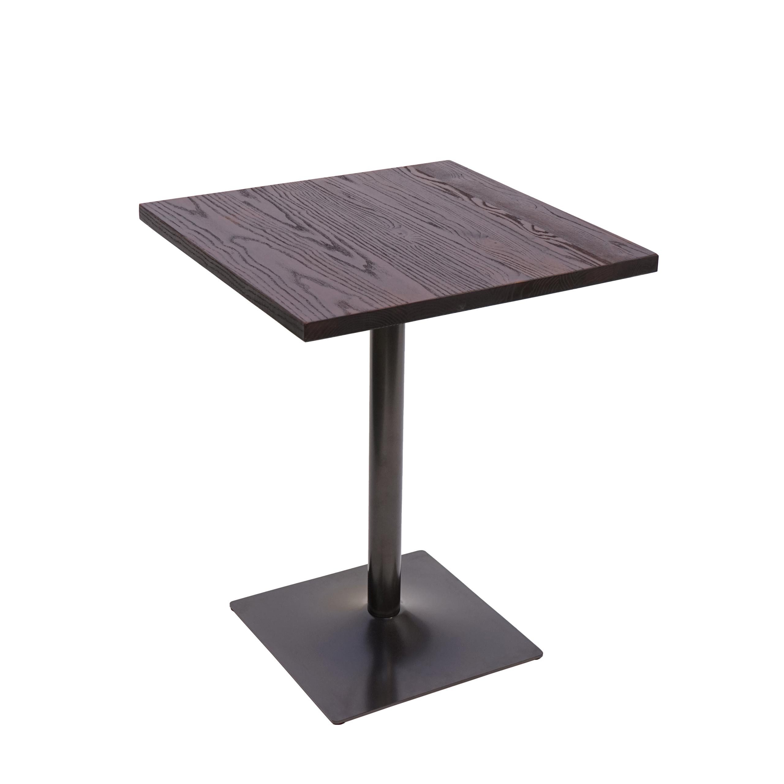 PROREGAL® Bistrotisch Bistrotisch 76x60x60cm Ulme Holz Dunkelbraun Bartisch Thekentisch