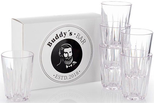 Buddy's Becher Made Kunststoff, ml, Kunststoff 150 in Buddy's Tritan 6er Germany Trinkgläser, Bar, Set