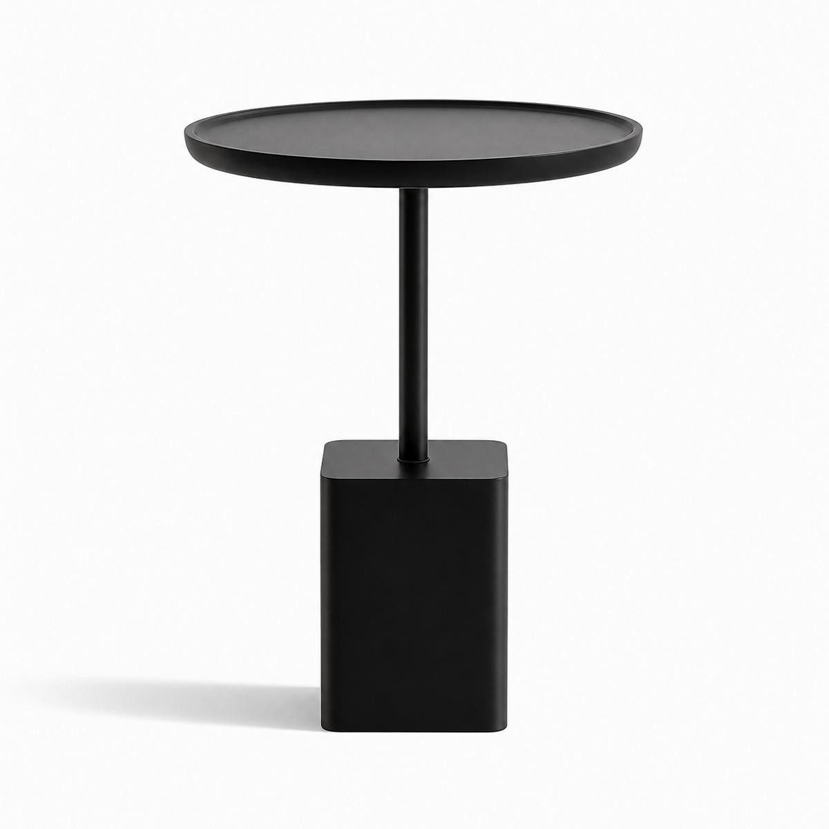 Xlmoebel Beistelltisch Moderner runder Beistelltisch in Schwarz – praktisch und stilvoll (Einzeltisch, 1-St., 1x Beistelltisch), Made in Europa