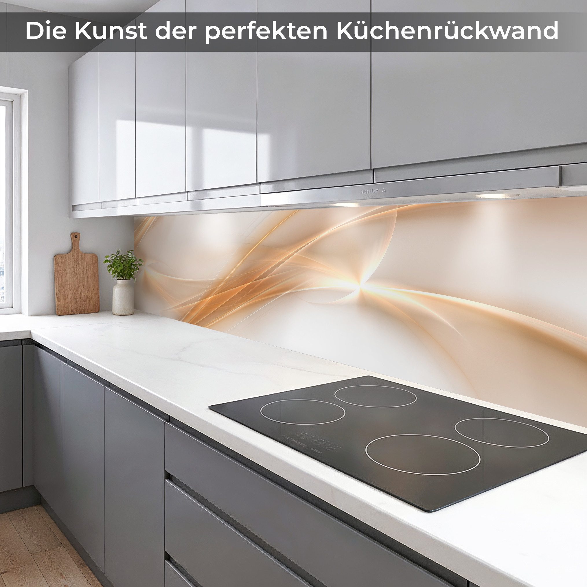 Rodnik Küchenrückwand Amelia Abstrakt, monolithische ABS-Platte mit Direktdruck, formstabil und langlebig