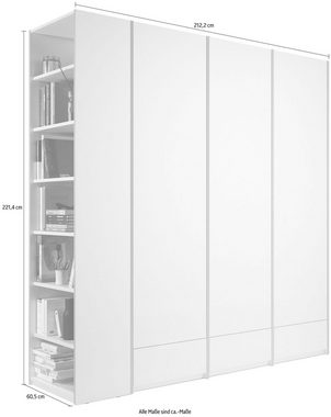 Müller SMALL LIVING Drehtürenschrank Modular Plus Variante 6 inklusive 3 geräumigen Schubladen