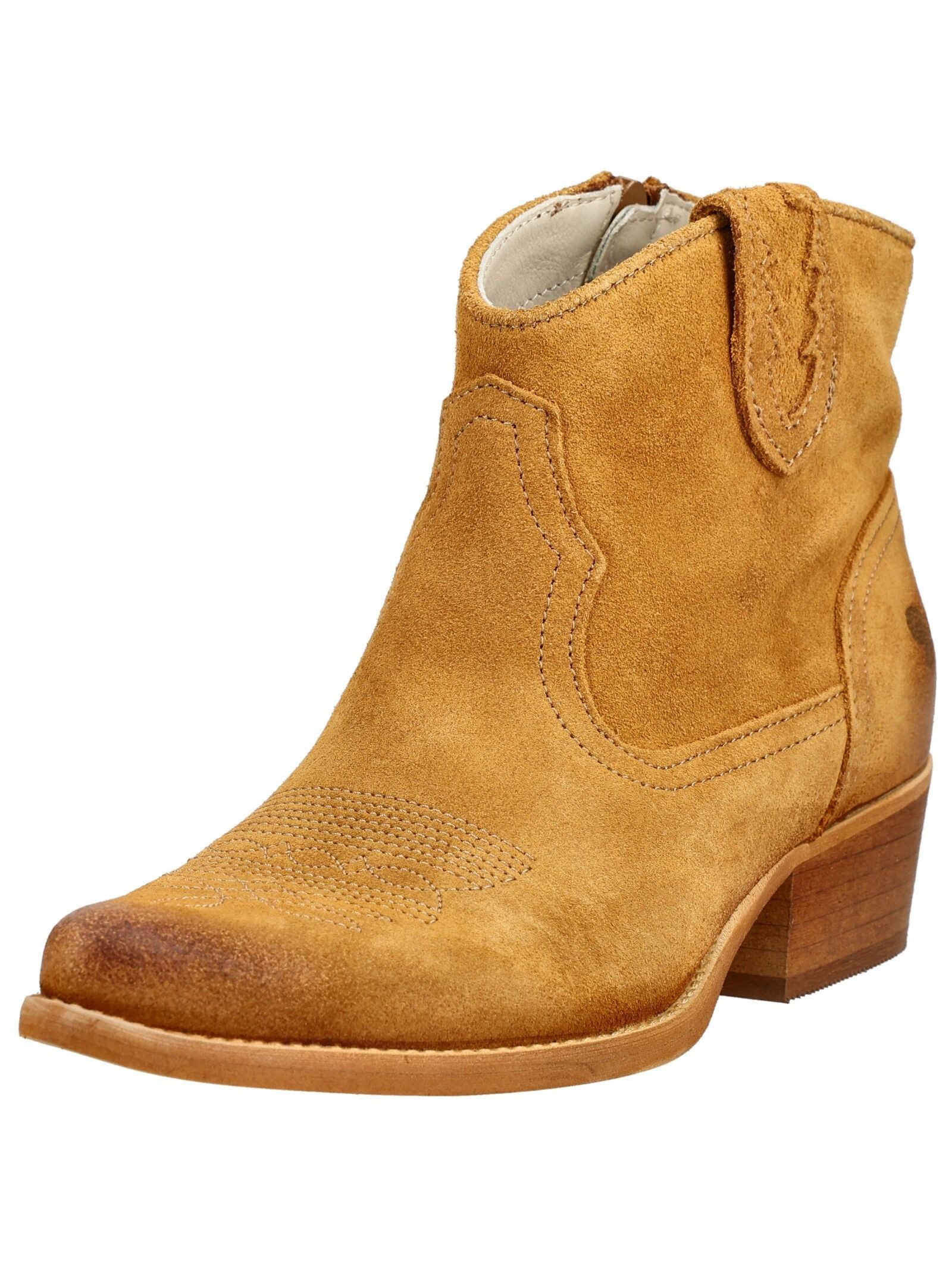 Felmini Stiefelette Veloursleder . Cowboy Stiefelette