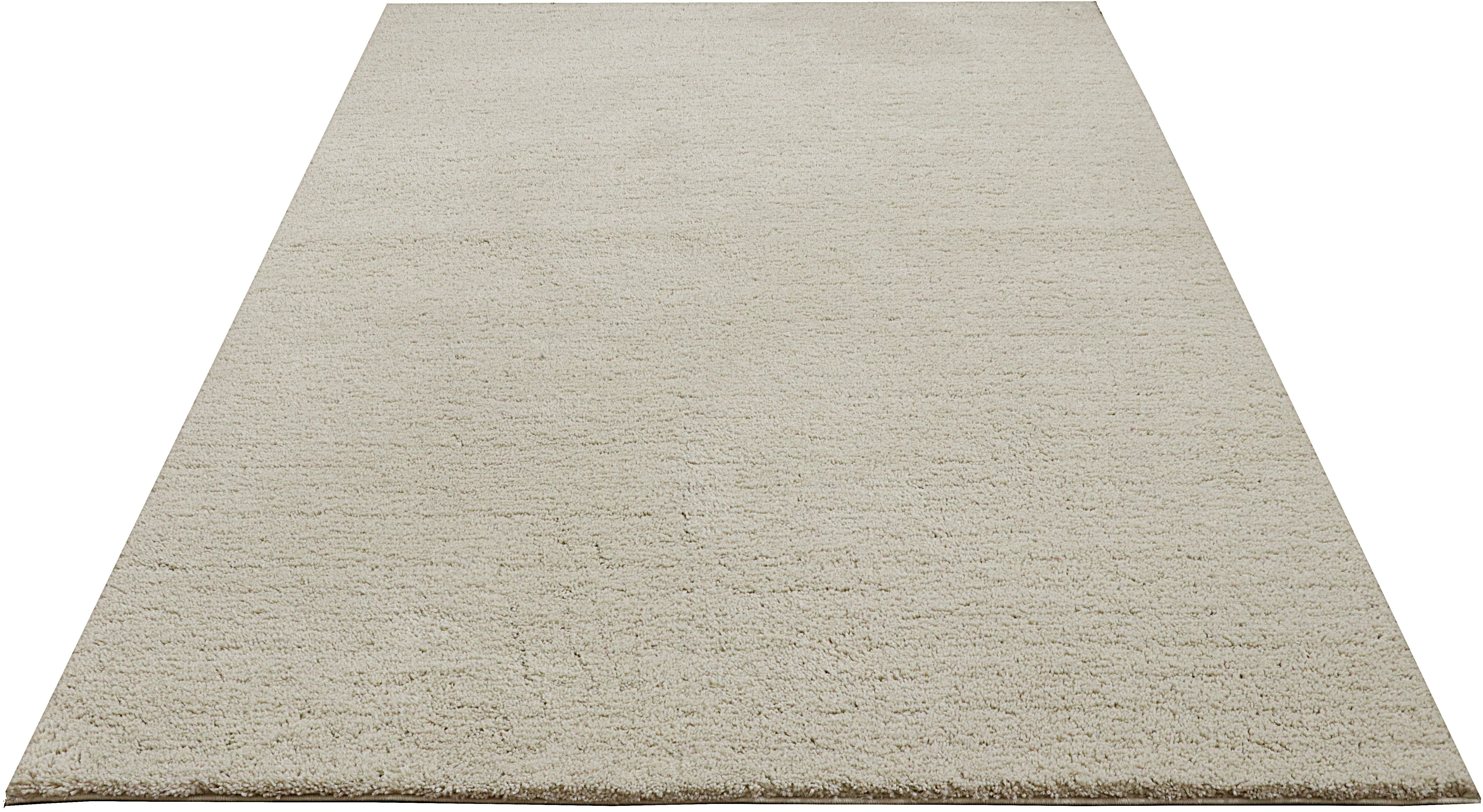Teppich Leelo, OTTO products, rechteckig, Höhe: 30 mm, Kurzforteppich aus recyceltem Polyester, weiche Haptik Teppich natur