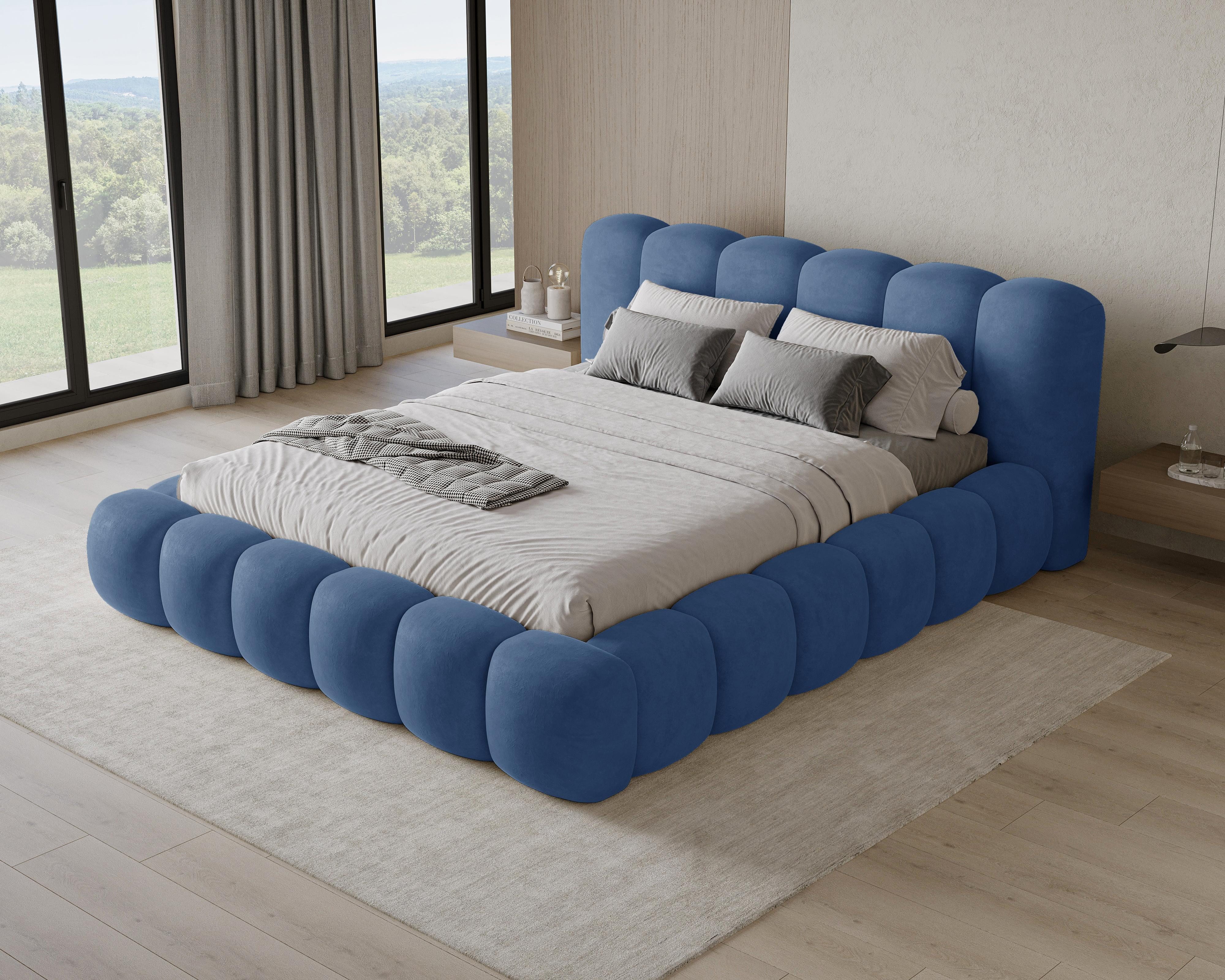 Chilly Möbel Polsterbett Stoff mit Stauraum und Hubfunktion Holzrahmen (Boxbett ohne Matratze in vielen Farben, 1-tlg., 140x200 160x200 180x200 200x200cm), gepolstertem Kopfteil Bettkasten modern
