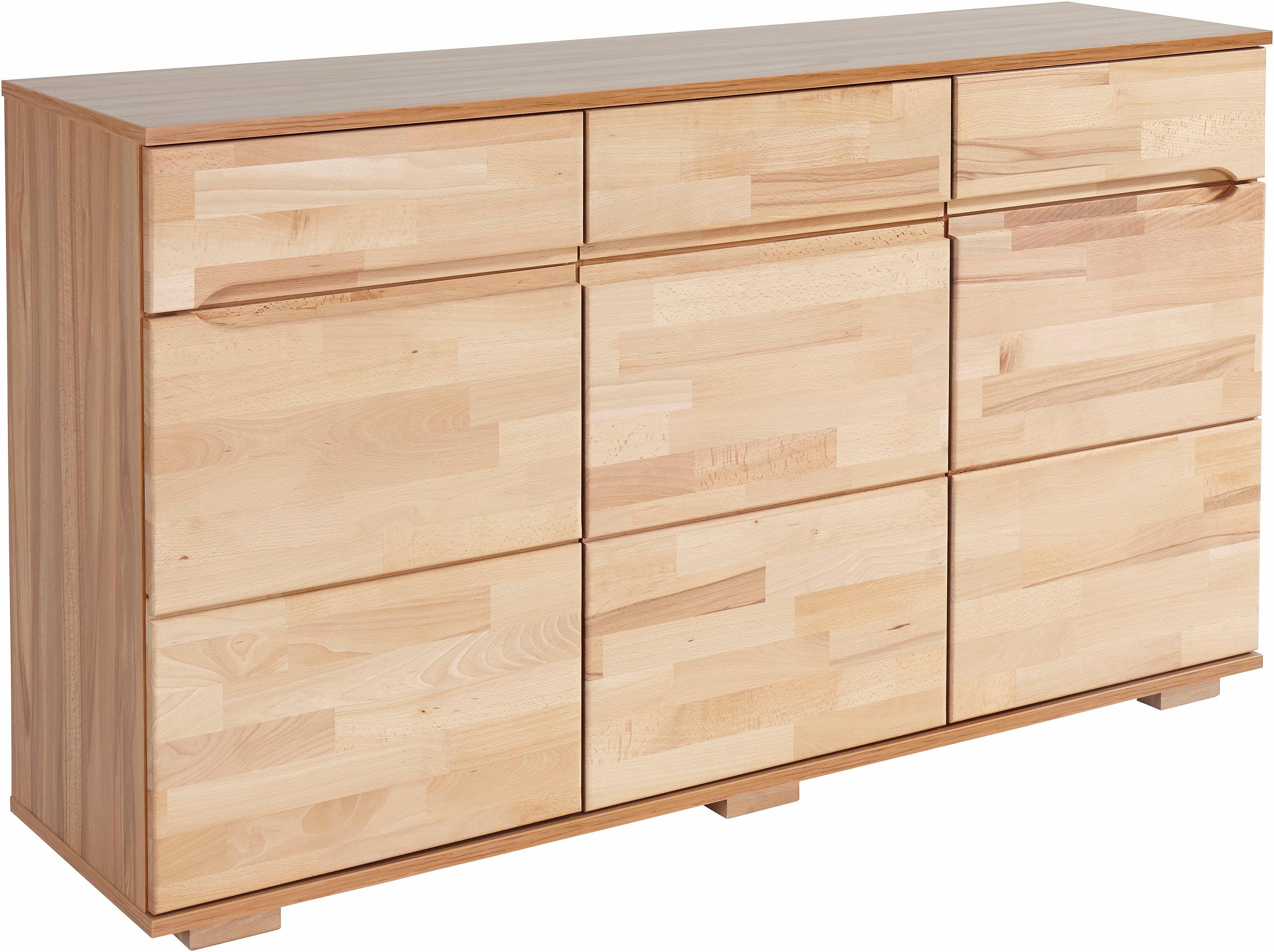 OTTO home Sideboard VKB10: teilmassiv korpus Kernbuche, 6Fächer geschlossen, Stauraum, B/T/H:150/40/85cm, 3verstellbare boden, 3 Schubladen, Fronten massiv
