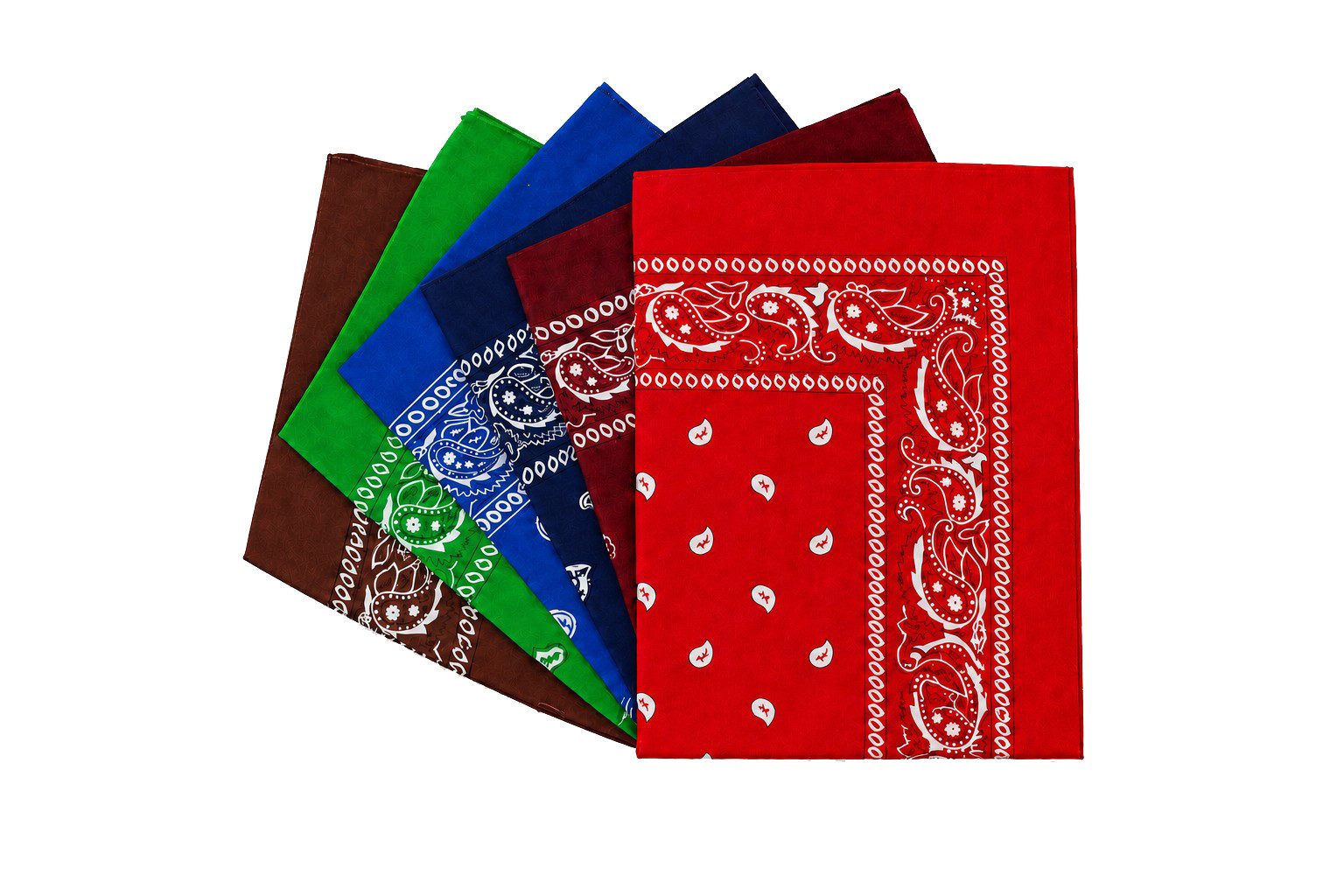 Cassandra Accessoires Bandana Tuch aus Baumwolle, (6-St), - Klassisches Paisley Halstuch, Kopftuch, Accessoire