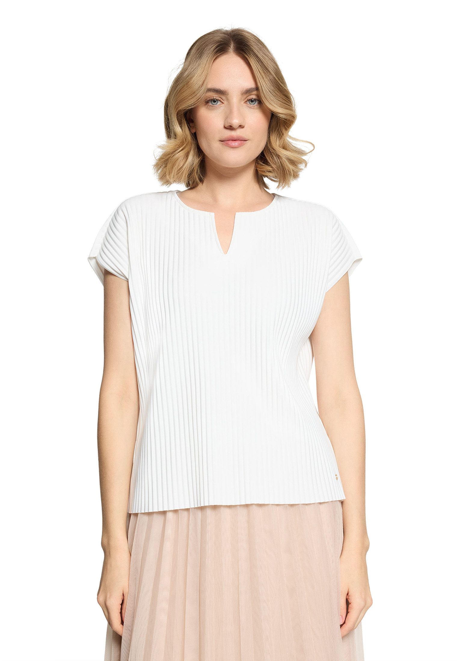 Betty&Co Kurzarmshirt Damen mit Plissee (1-tlg) Plissee günstig online kaufen