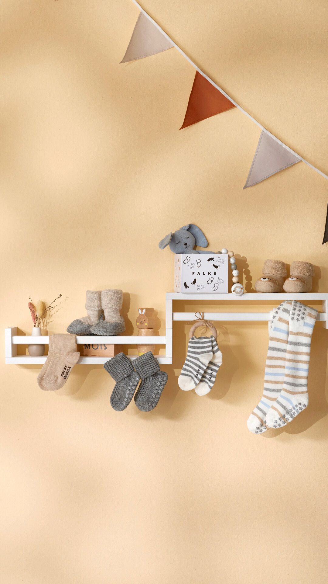 FALKE Strickstrumpfhose Multi Stripe (1 St) Vollplüsch-Strumpfhose