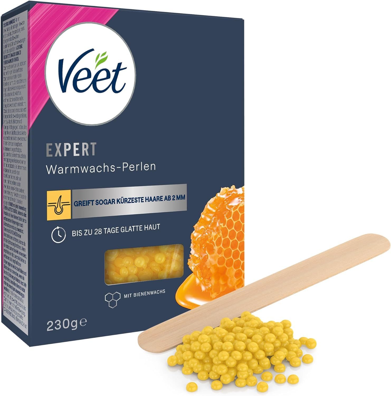 Enthaarungswachs Expert Warmwachs-Perlen 230g für Arme, Beine, Achseln & Bikinizone