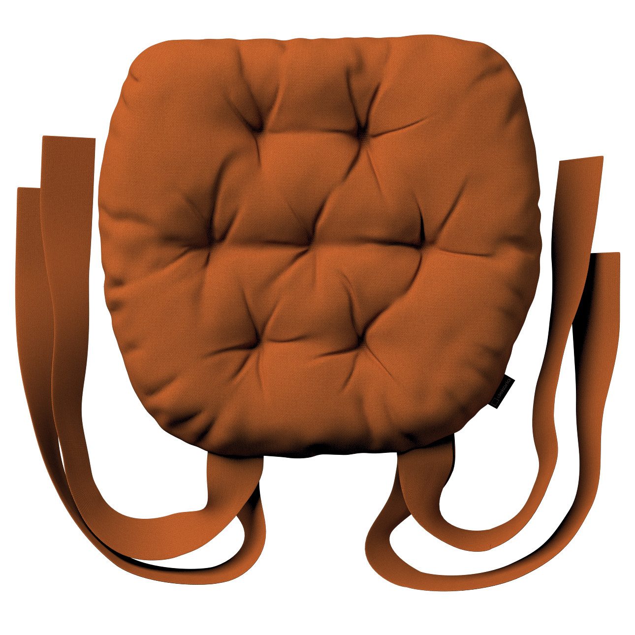 Stuhlkissen Martin mit Schleifen, Karamell, 40 x 37 x 8 cm, Cotton Panama ( günstig online kaufen