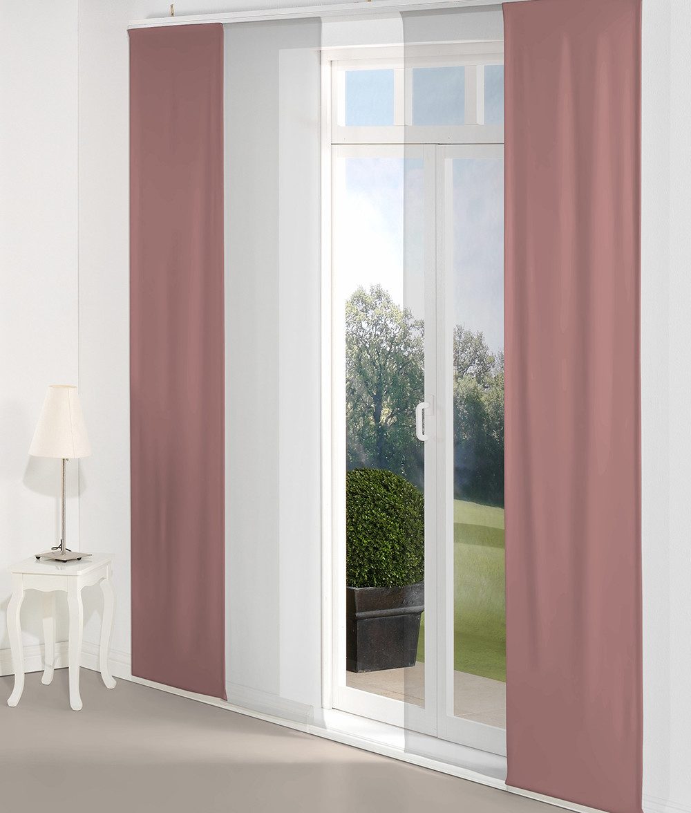 Wirth Schiebegardine Dim out (1 St), Paneelwagen, verdunkelnd, inkl. Beschwerungsstange