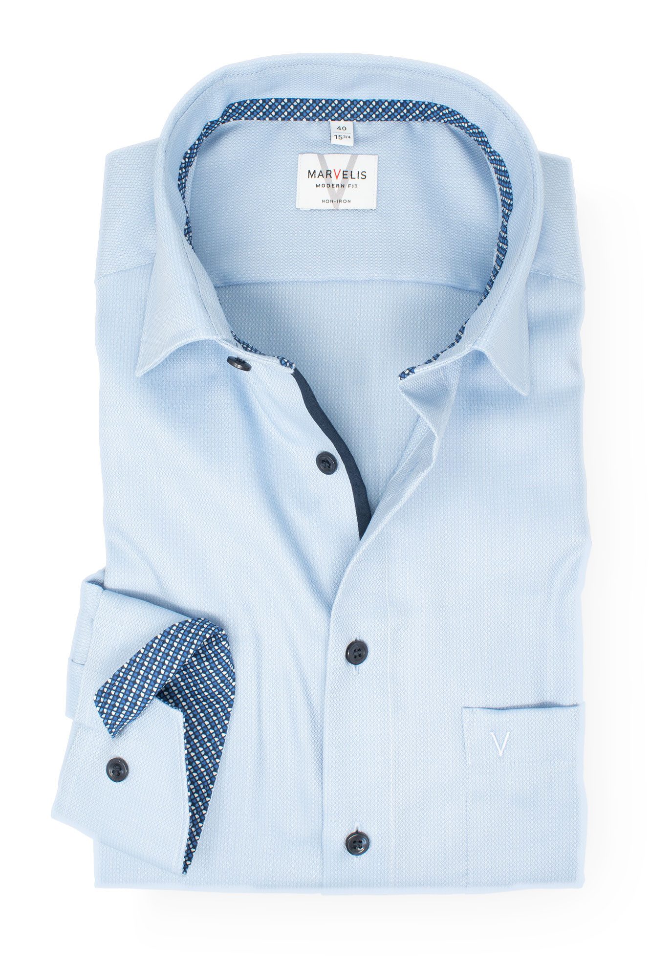 MARVELIS Businesshemd Modern Fit normale, leicht günstig online kaufen