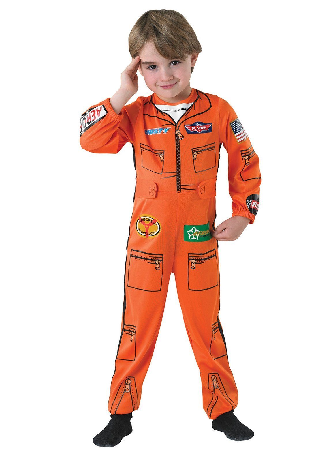 Rubie´s Kostüm Planes Dusty Fliegeroverall - Pilot Kinderkostüm, Overall im Look von Pixars sprechenden Flugzeugen