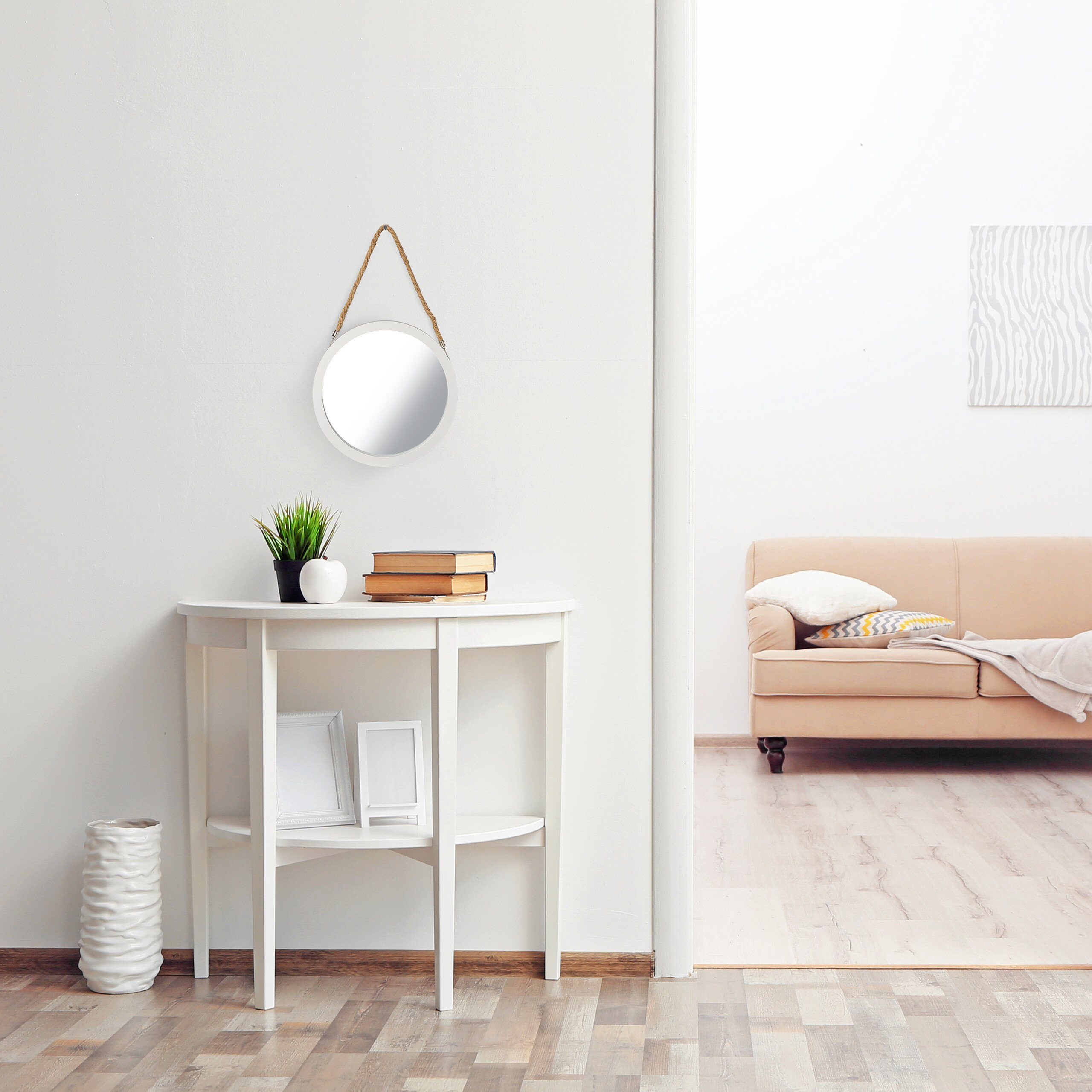 relaxdays Wandspiegel mit Seilaufhängung günstig online kaufen