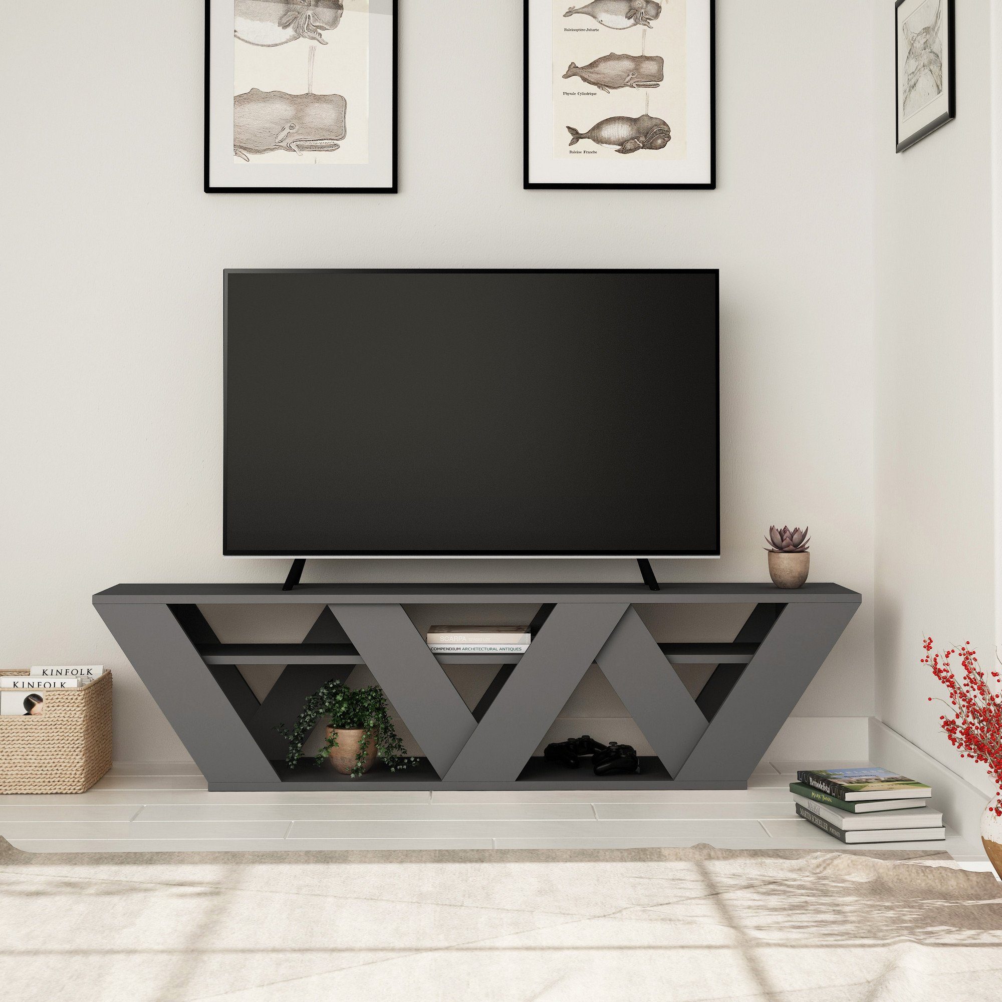 Skye Decor TV-Schrank Schränke, 40x158x30 cm, 100% Melaminbeschichtete Partikelplatte
