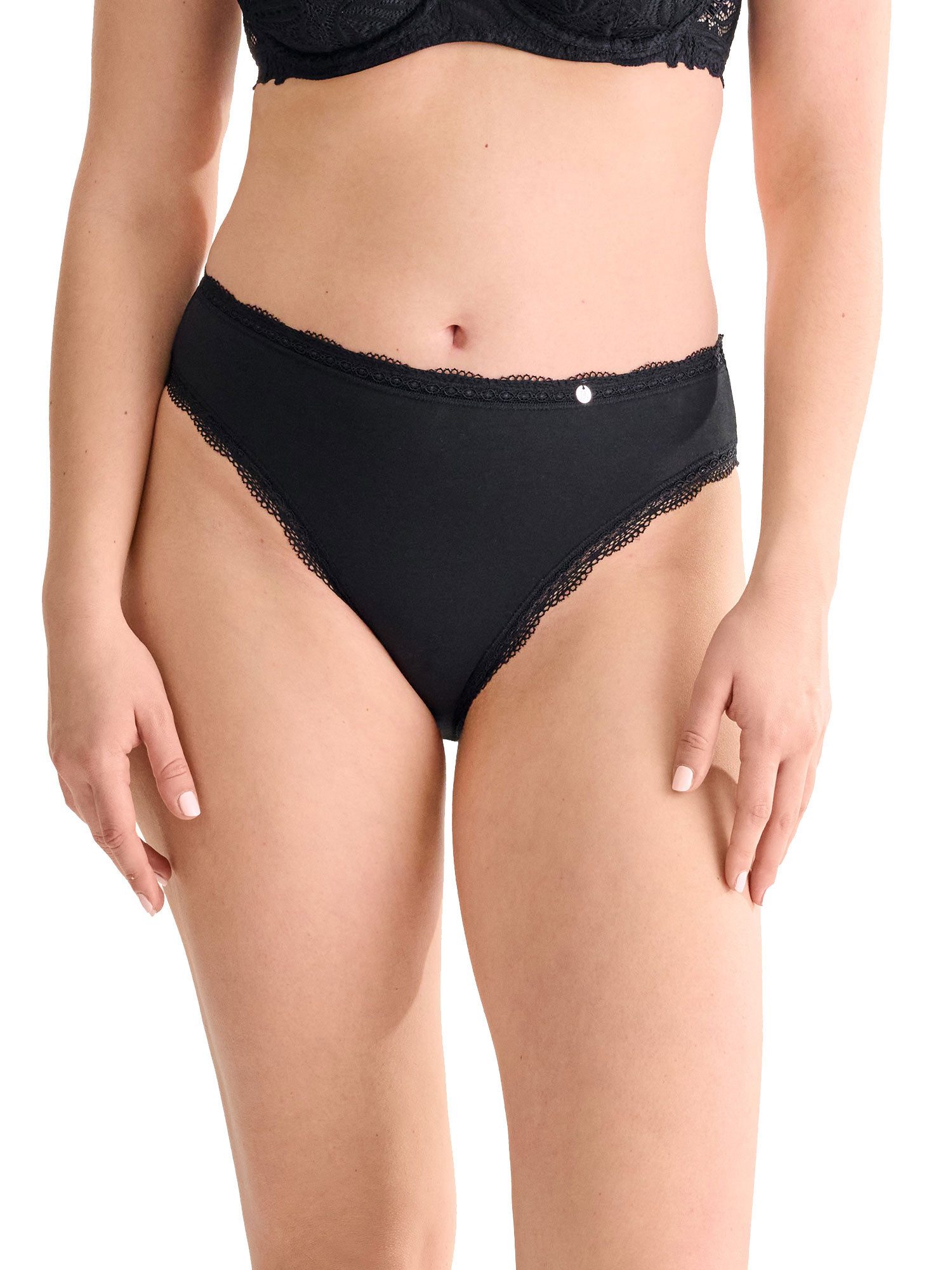 Lisca Bikinislip Damen Slip Everyday (Packung, 4-St) zarte Spitze, Baumwoll-Mix, hautfreundlich, atmungsaktiv