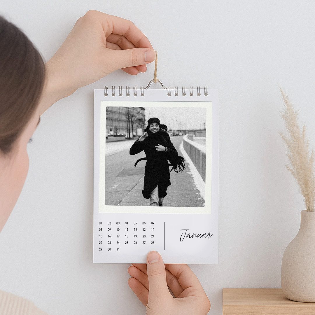 heaven+paper Kalender zum Selbstbasteln Fotokalender SIMPLICITY immerwährend, Wandkalender mit Spiralbindung, Hergestellt in Deutschland