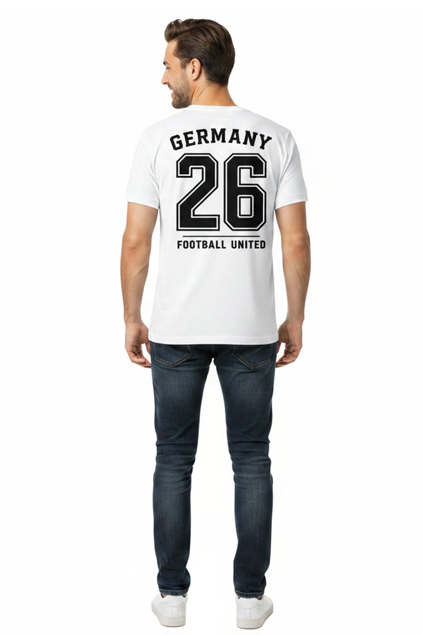 Banco T-Shirt Herren Football United Shirt Print (Einzelartikel) : Dreidimensionaler Textil-Patch statt flachem Druck