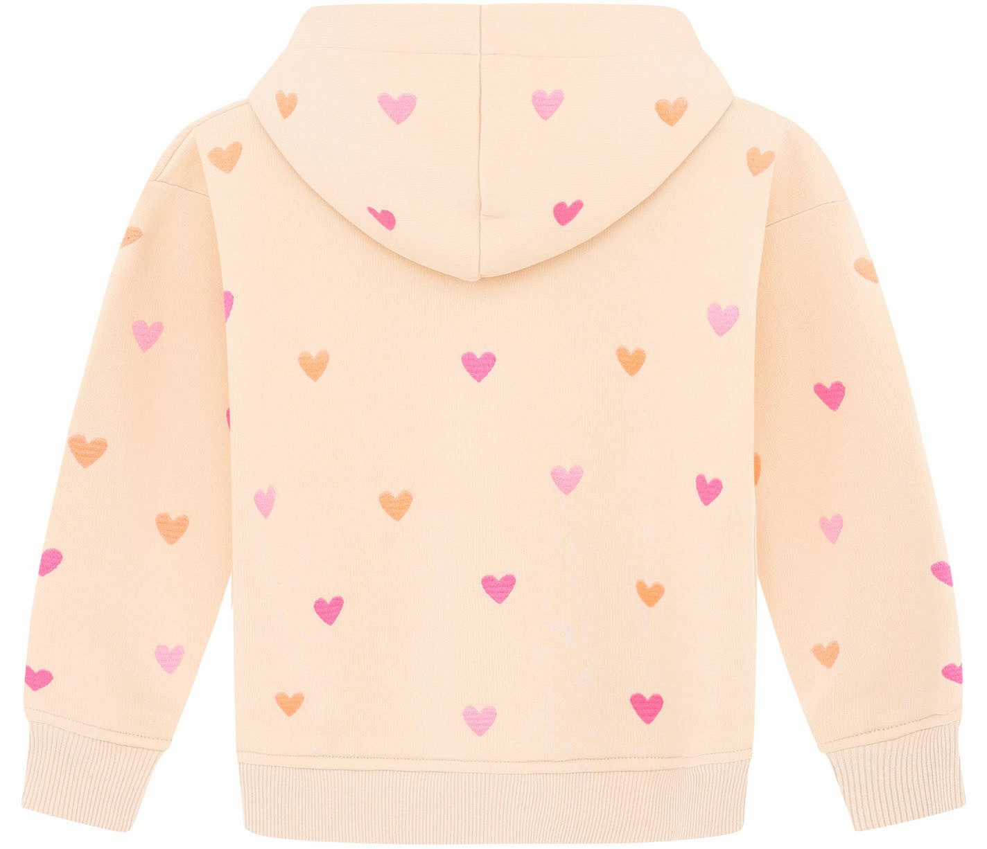 Zwillingsherz Hoodie "Hearts" Kids mit gestickten Herzen allover für Mädchen