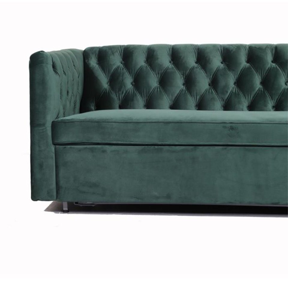in American JVmoebel Style Grünes Sofa Polster, Sofa Made Europe Chesterfield Leder Couch
